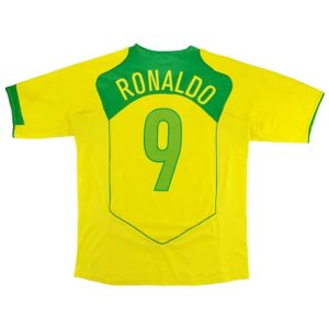 Ronaldo #9 Retro Brazil Home Jersey 2004