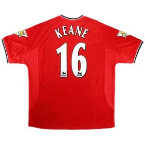 KEANE #16 Retro Manchester United Home Jersey 2000/02
