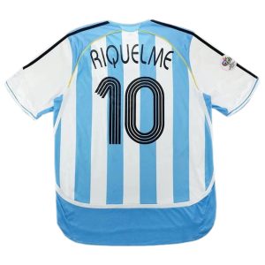 RIQUELME #10 Retro Argentina Home Jersey World Cup 2006