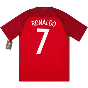 Ronaldo #7 Retro Portugal Home Jersey Euro Cup 2016