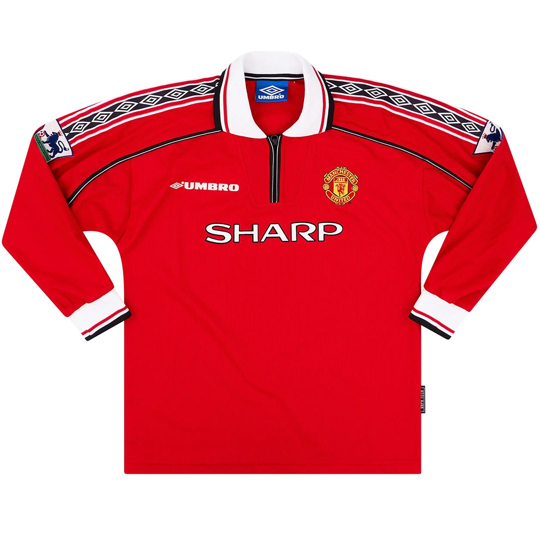 Retro Manchester United Home Long Sleeve Jersey 1998/00