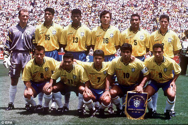 BEBETO #7 Brazil Home Retro Jersey World Cup 1994