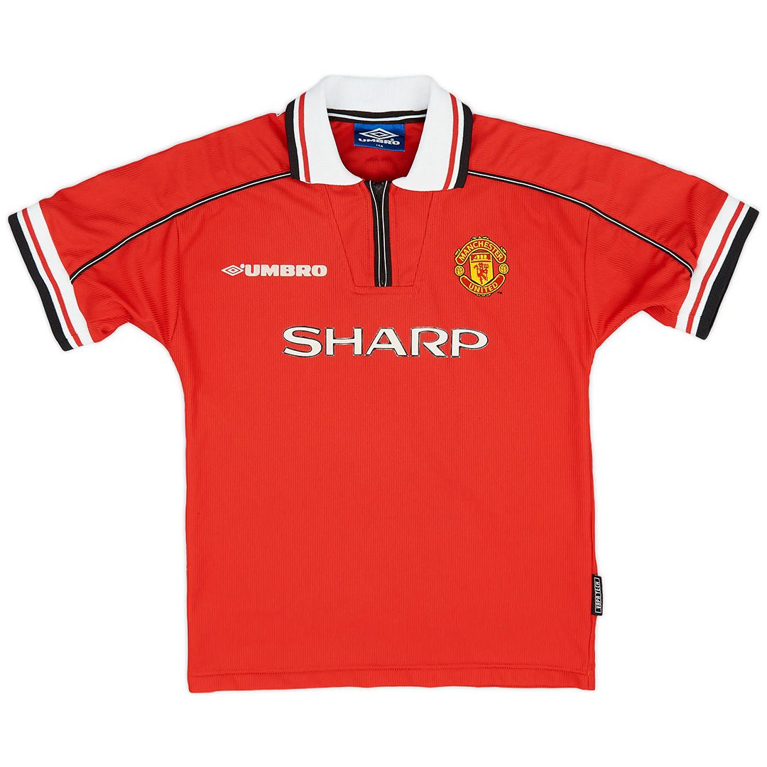 Beckham #7 Retro Manchester United Home Jersey 1999/00