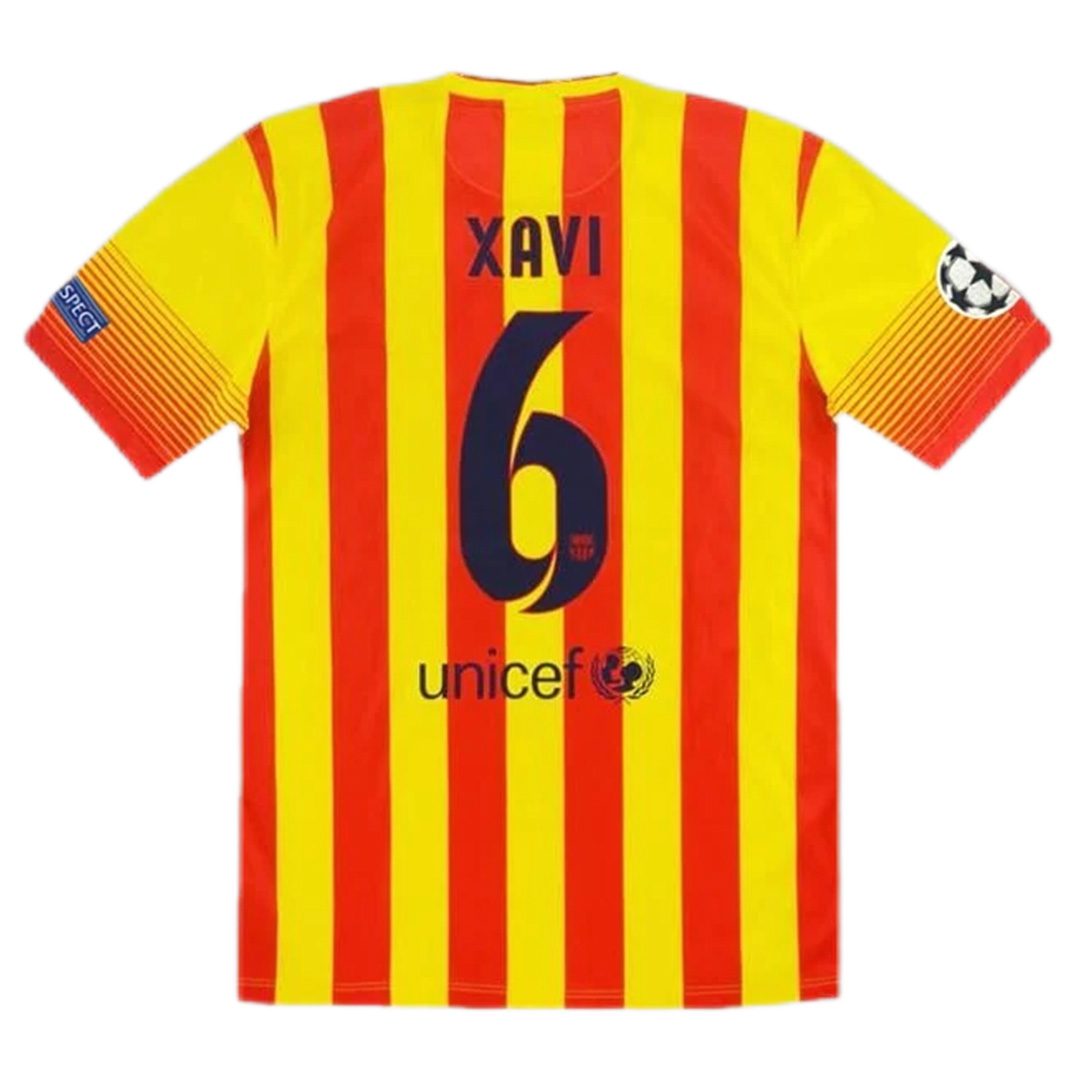 XAVI #6 Retro Barcelona Away Jersey 2013/14（UCL Patch）