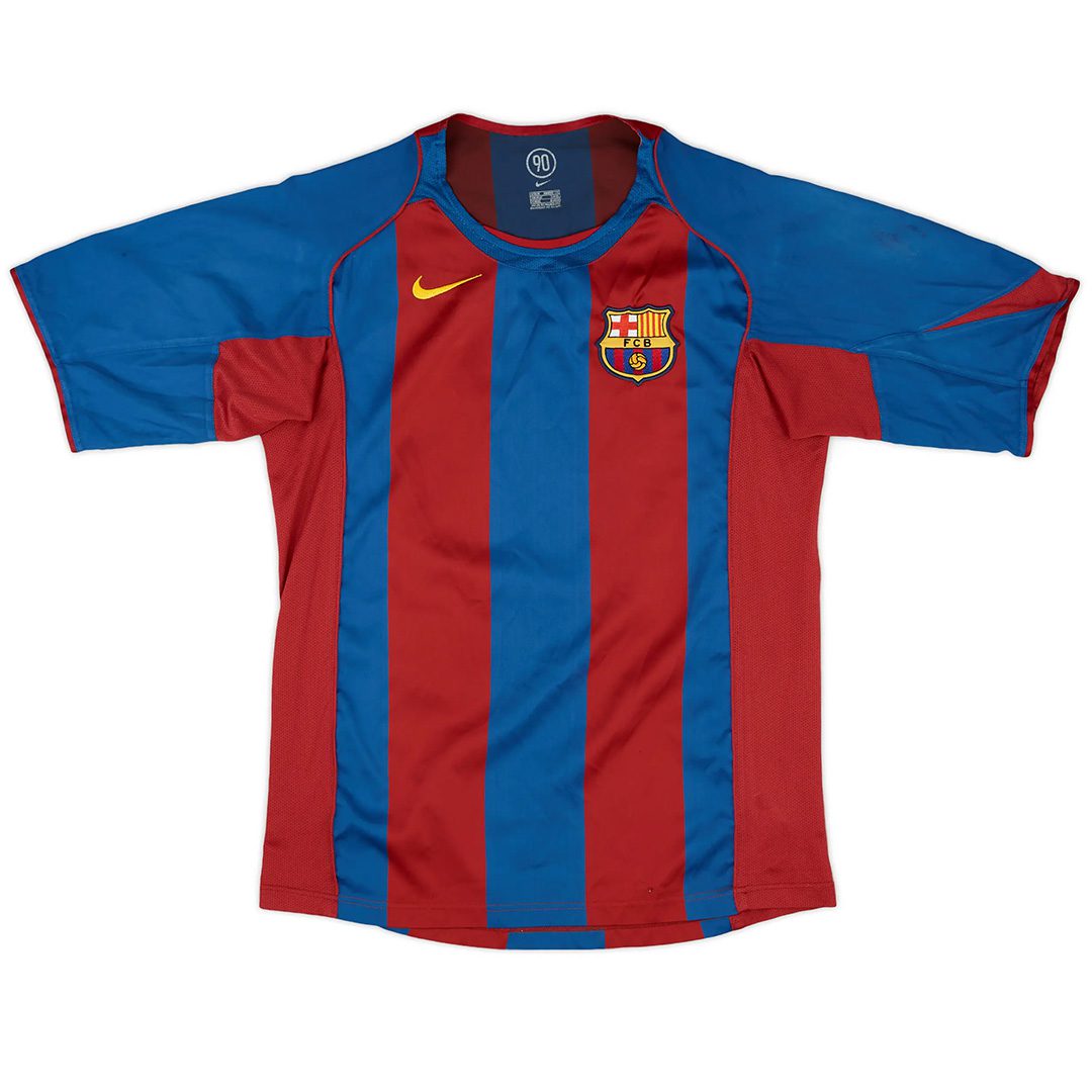 Ronaldinho #10 Retro Barcelona Home Jersey 2004/05