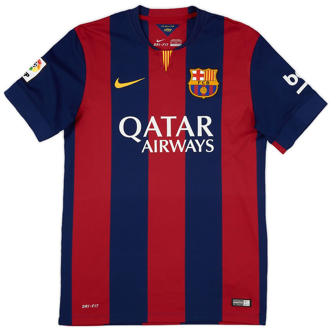 Neymar Jr #11 Retro Barcelona Home Jersey 2014/15