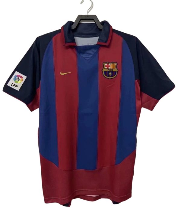 Ronaldinho #10 Retro Barcelona Home Jersey 2003/04
