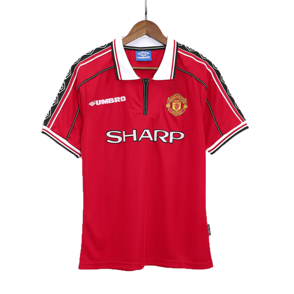 Beckham #7 Retro Manchester United Home Jersey 1999/00