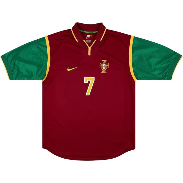 FIGO #7 Retro Portugal Home Jersey 1999