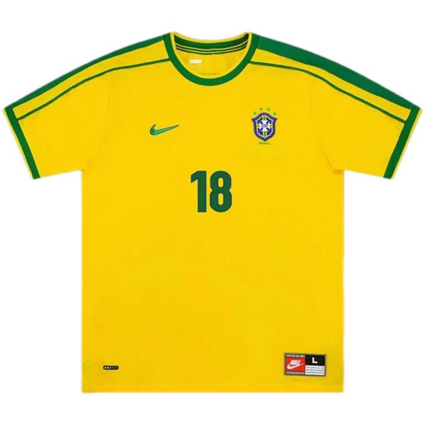 LEONARDO #18 Retro Brazil Home Jersey World Cup 1998