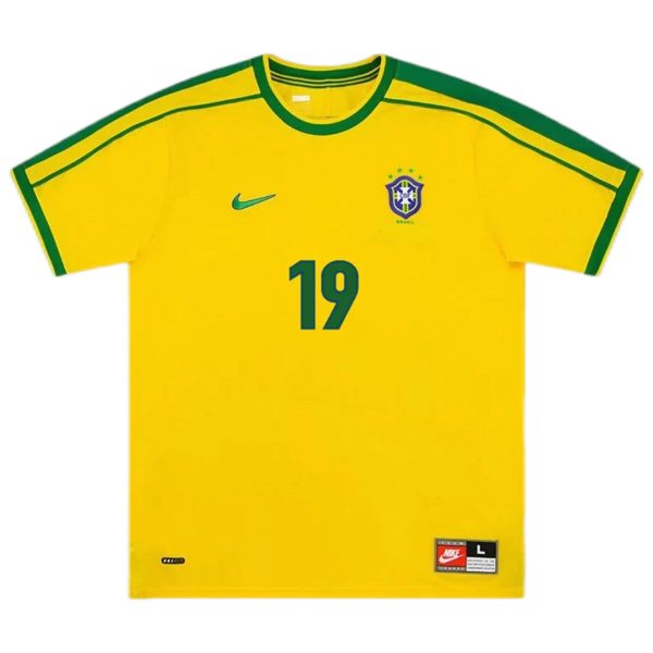 DENILSON #19 Retro Brazil Home Jersey World Cup 1998