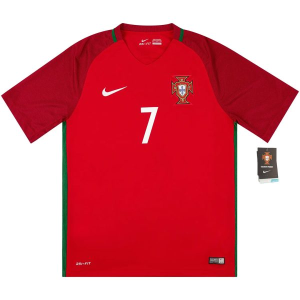 Ronaldo #7 Retro Portugal Home Jersey Euro Cup 2016
