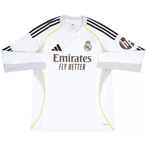 Real Madrid Home Long Sleeve Jersey 2025/26