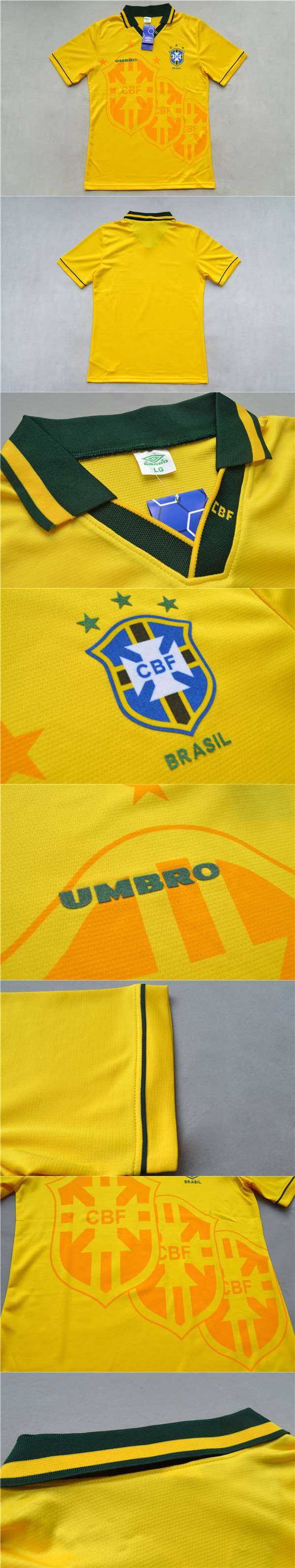 BEBETO #7 Brazil Home Retro Jersey World Cup 1994