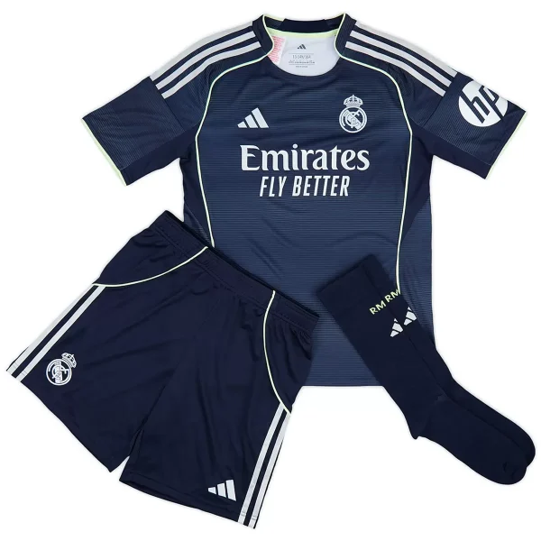 Kids Real Madrid Away Jersey Kit 2025/26