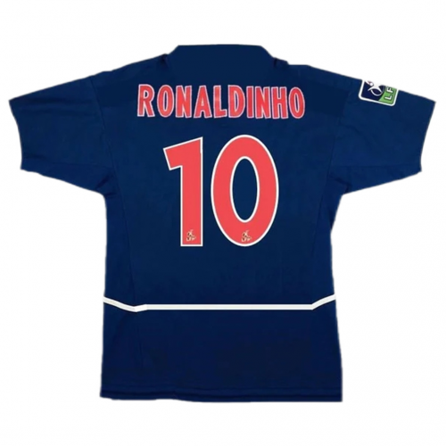 RONALDINHO #10 Retro PSG Home Jersey 2002/03 (NO Patch)